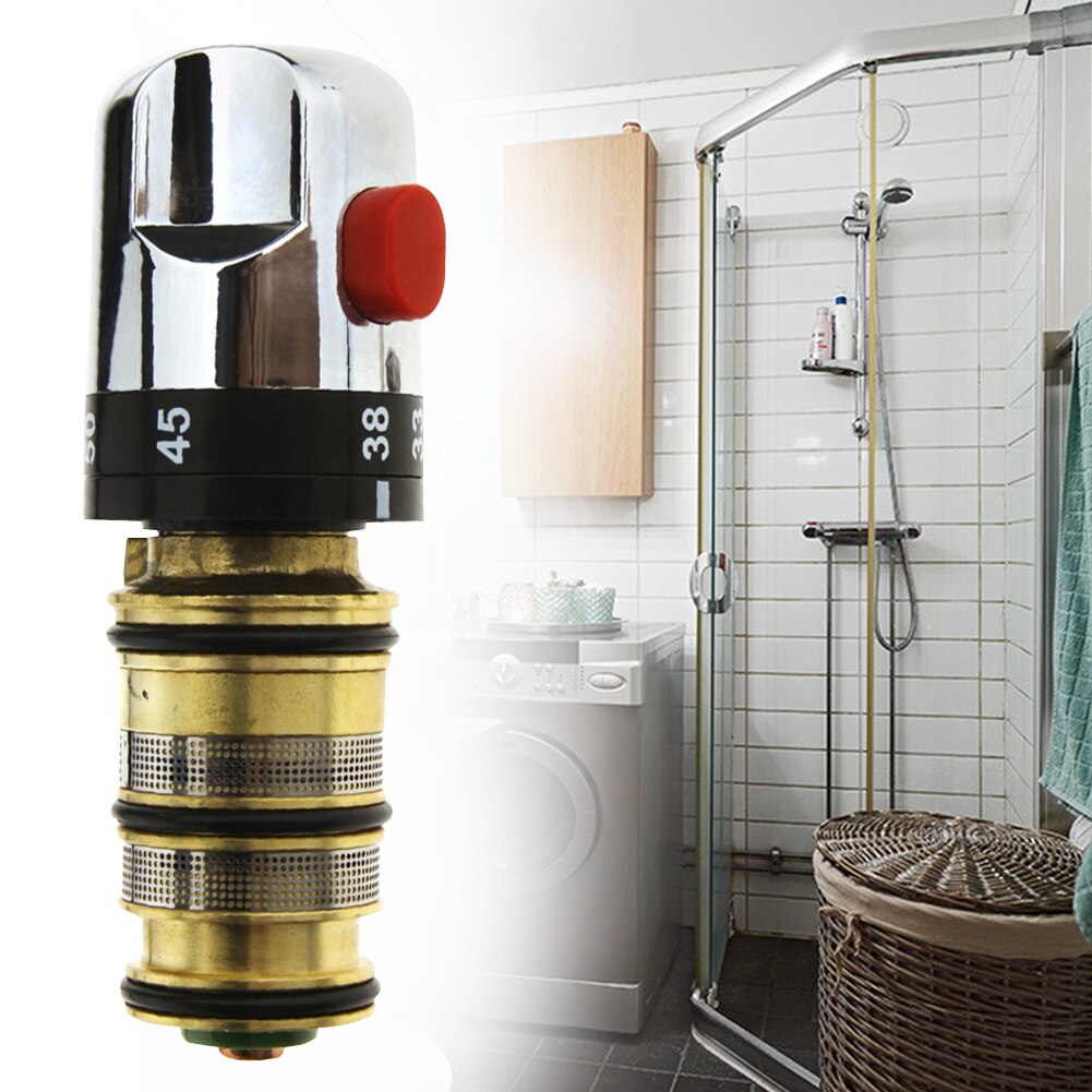 Adjust Shower Bathroom Mixer Brass Thermostatic Copper Cold Temperature Thread Faucet Accessory Home