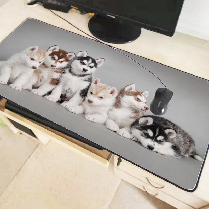 Mairuige Tier Weiß Hund Große Größe Maus Pad Anti-slip Natürliche Gummi PC Computer Gaming Mauspad Schreibtisch Matte für LOL Cs Gehen DOTA2