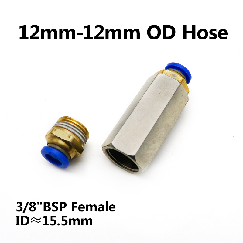 Pneumatic Check Valve Brass 4m 6mm 8mm 10mm 1/4 3/8 1/2 Inch Pipe Fitting Adapter Single Way Valve for Air Compressor Air Tube: CV-Blue-PC-12mm