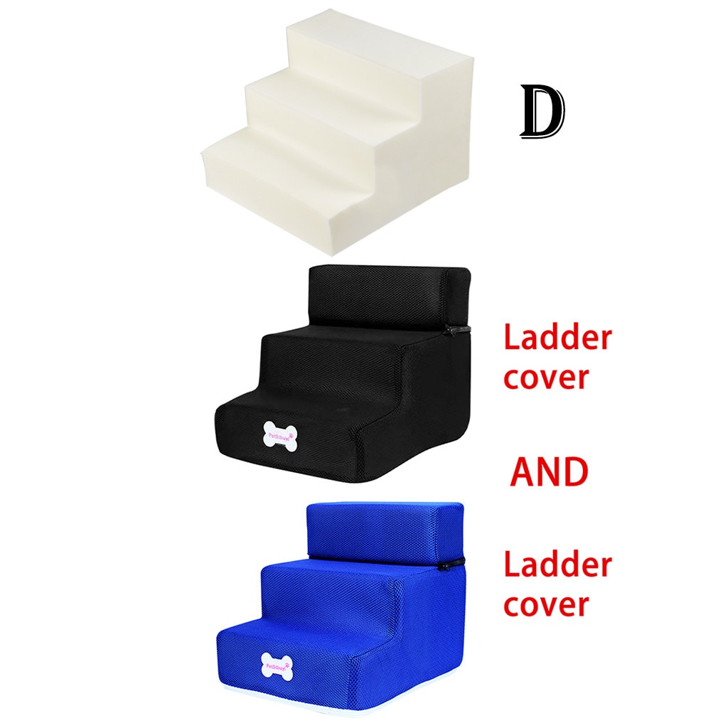 Cama de escaleras para escaleras 3 escalera Casa de perro cama para gato, perro pasos de malla plegable desmontable para mascotas gato cama rampa para perros cachorro suministros