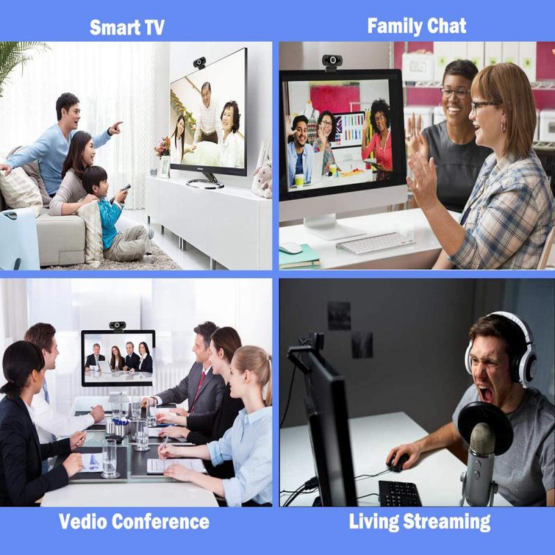 HD 1080P Webcam Autofocus Web Camera Cam For PC Laptop Desktop With Microphone Mini Rotatable HD Webcam For PC Laptop Desktop