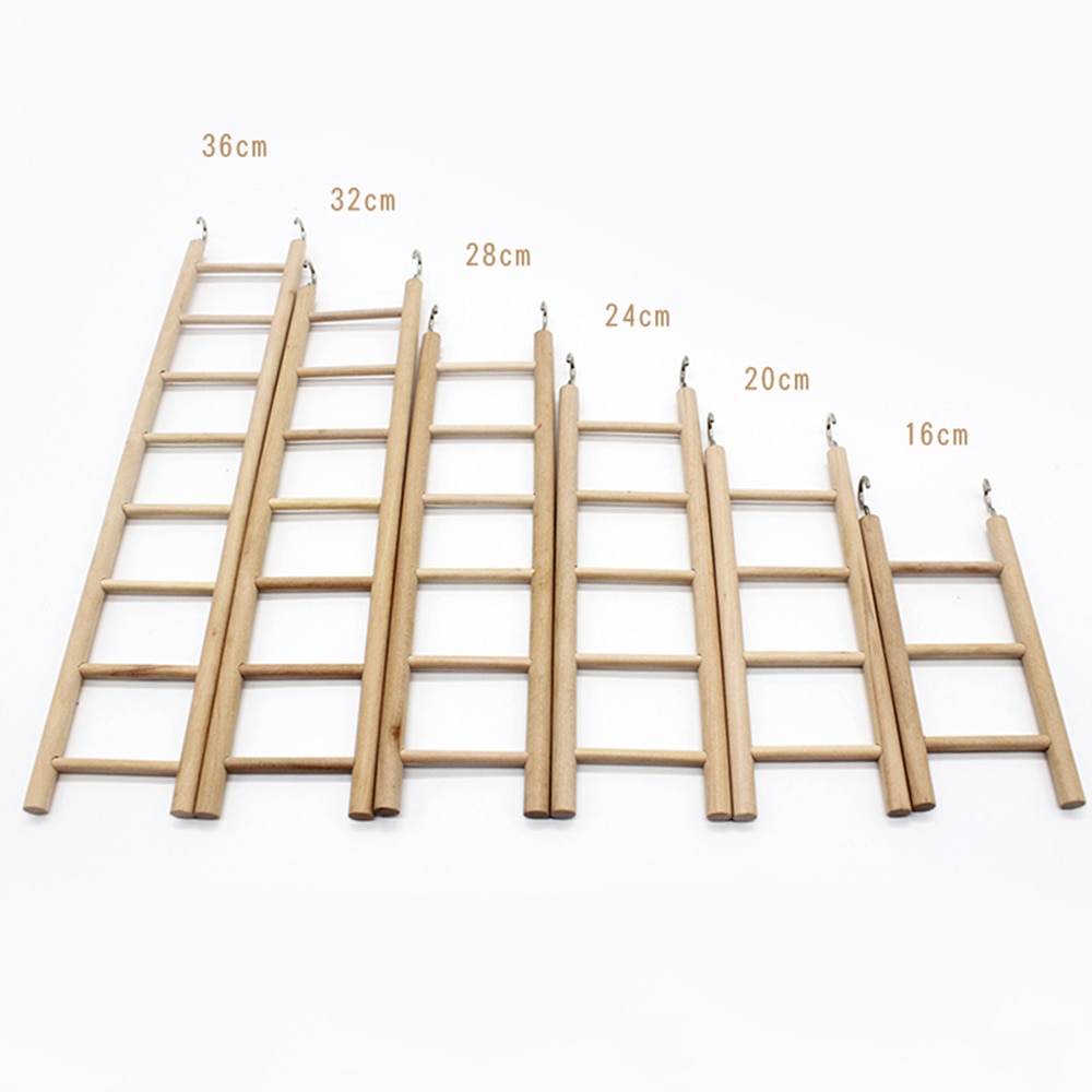 Juguete de escalera de madera para pájaros, rascador oscilante, Hamsters de escalada, escalera de 3/4/5/6/7/8, jaula de loro, juguetes colgantes para mascotas, 1 Uds.