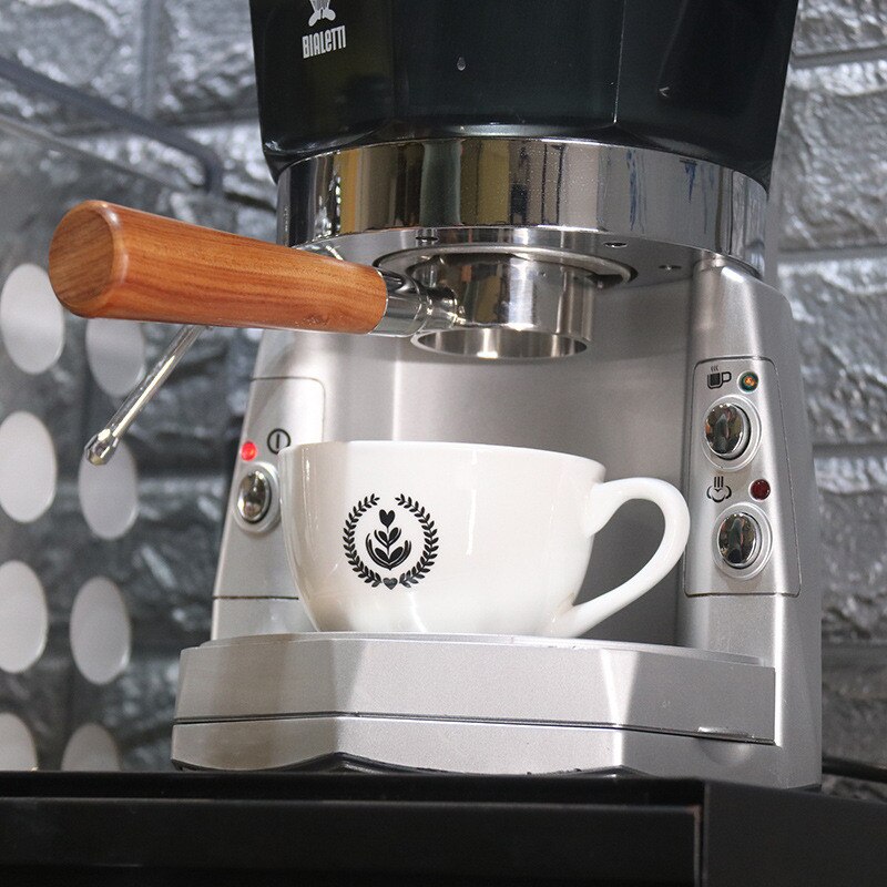 51/54mm Coffee Machine Handle Three Ears Bottomless Stainless Steel Primary Color Solid Wood Detachable Coffee Machine Handle