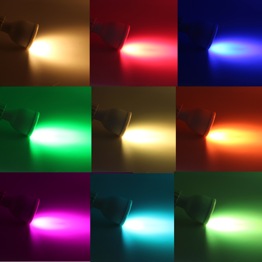 Milight Led Bulb CCT/RGBW/RGBWW/RGB+CCT Dimmable Bulb Light 16 Million Colours MR16 GU10 E14 E27 12W & Alexa wifi Controller