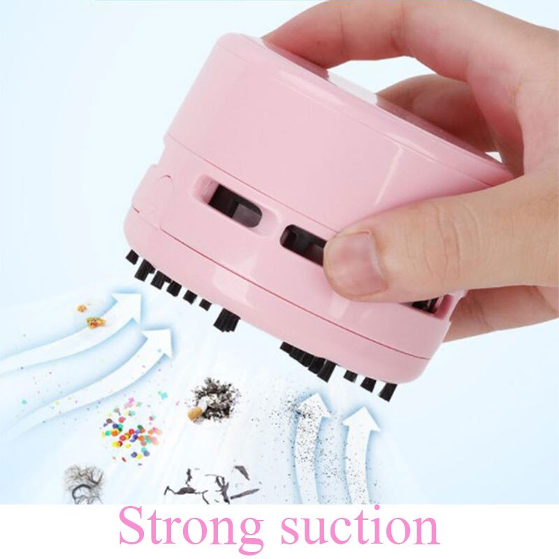 Mini Vacuum Cleaner for Car in Pink Collecter Aspirator Sweeper Cute Mini Cleaner Wireless Corner Desk Table Dust Cleaner