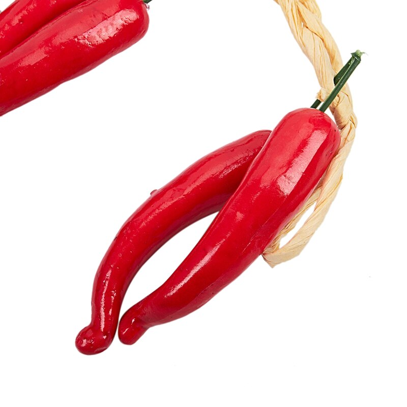 Best Artificiale Peperoncino Stringa di Peperoncino Appeso Stringa Complementi Arredo Casa Vegetale (rosso)