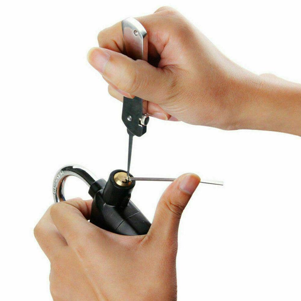 6-in-1 Foldable Door Lock Opener Set Unlocking Tool + L Tension Wrench U9U8