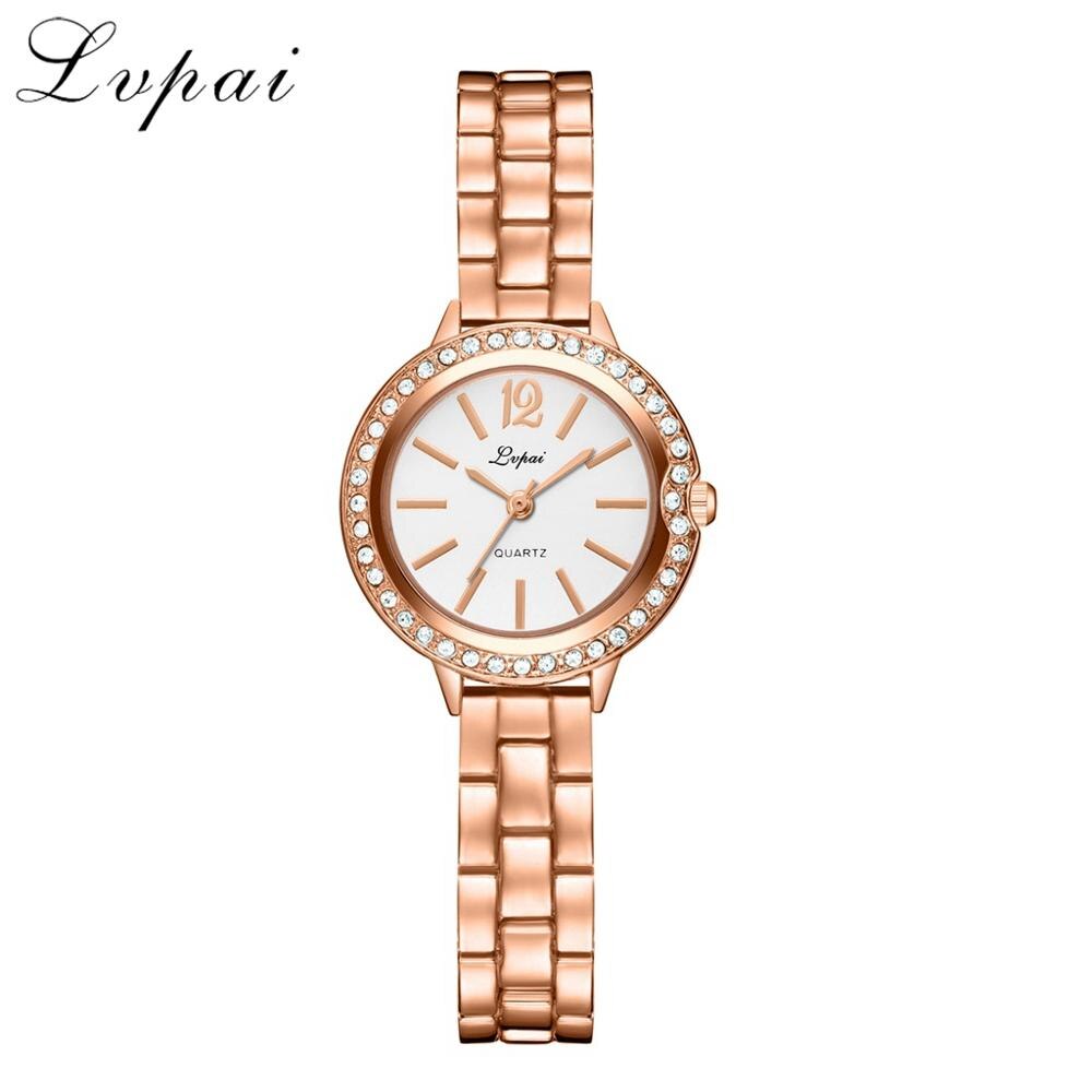 Lvpai Horloge Vrouwen Rose Gold Luxe Klok Vrouwen Armband Horloge Dames Luxe Rvs Vrouwen Klok