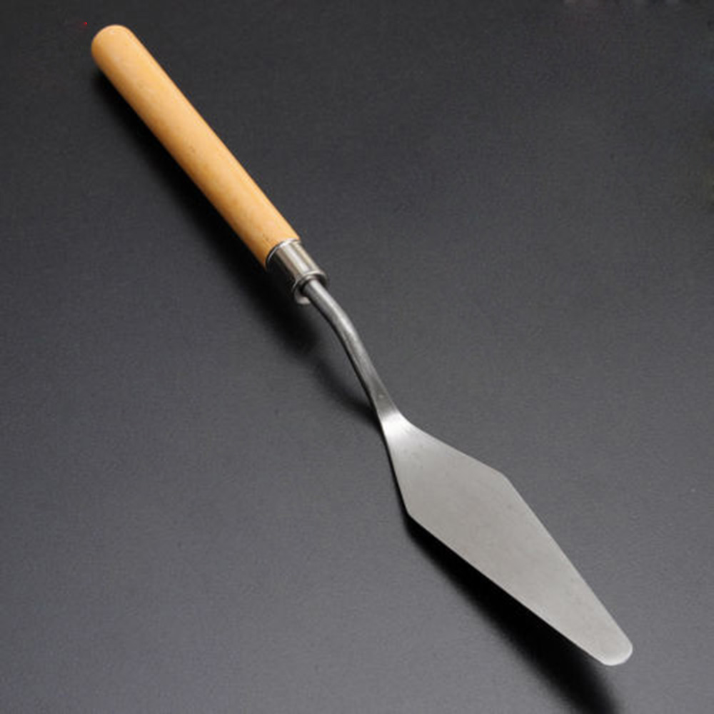 Oil Painting Tools Handheld Stainless Steel Artist Oil Painting Palette Wipe Paint Art 5 Shapes Optional: 5cm head