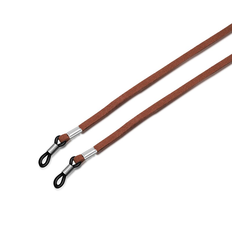 Faux mocka solglasögon sladd unisex glasögon kedja glasögon rem optiska glasögon glasögon lanyard sladdar: Brun