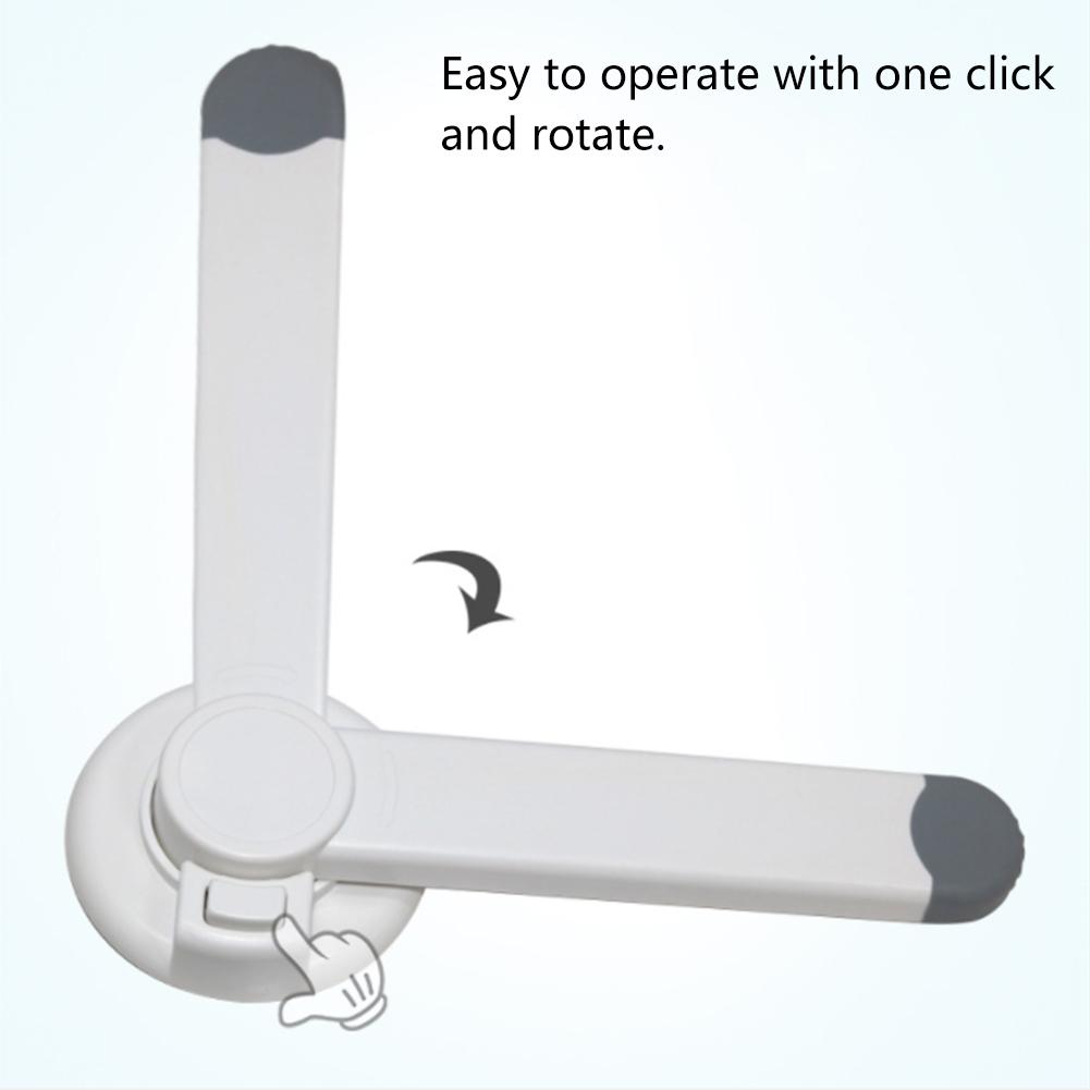 Child Safety Lock Indoor Toilet Drawer Lock Baby Anti-pinch Hand Safety Lock Corner Drawer Protection Lock Toilet Lock