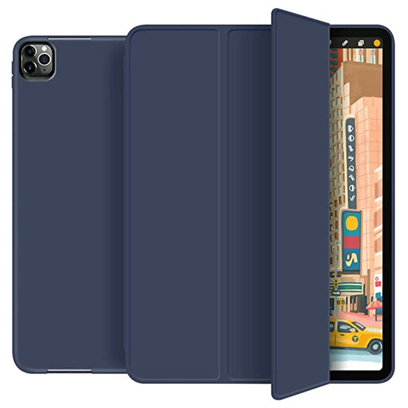 Waterproof Protect Case for Apple iPad Pro 11 ) Smart Cover with Pencil Holder: Navy