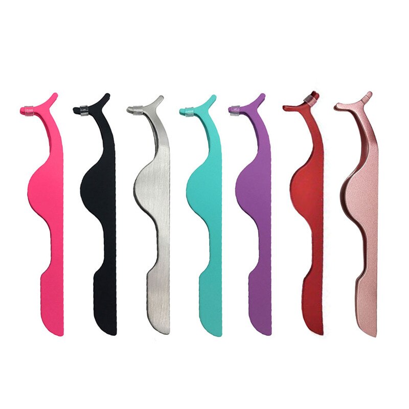 1Pc Valse Wimper Pincet Valse Wimpers Applicator Wimper Extension Curler Nipper Auxiliary Clamp Make Pincet