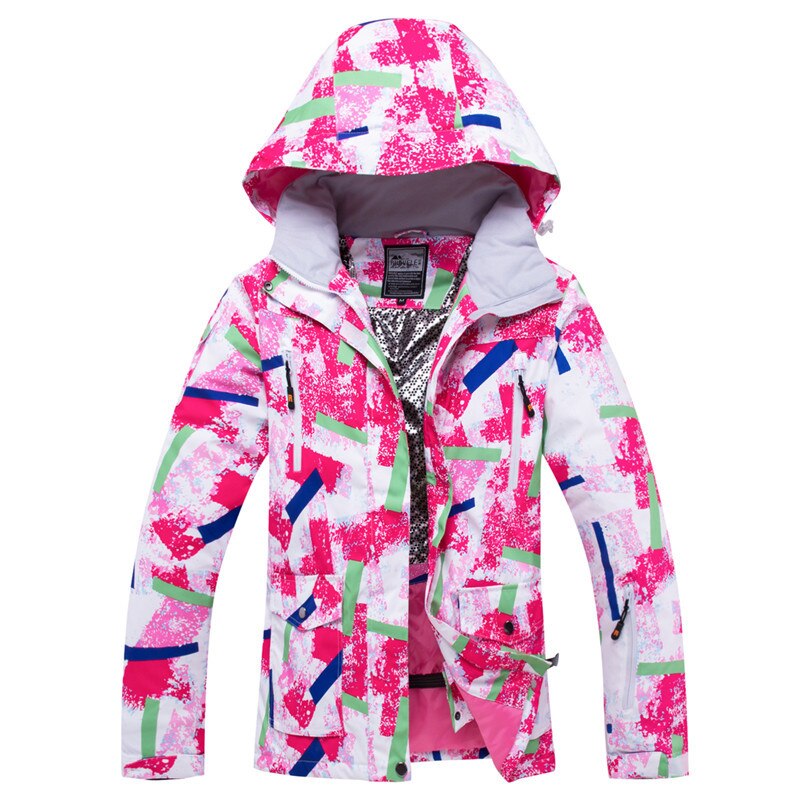 Tanie zimowe ciepłe kurtki narciarskie damskie wodoodporne wiatroszczelne kurtki snowboardowe stroje śnieżne damskie kombinezony narciarskie: Color 3 / XL