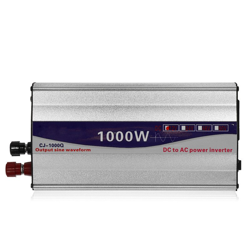 1Set LED Display 1000W Pure Sine Wave Power Inverter 12V/ 24V To 220V Converter Transformer Power Supply Inverter