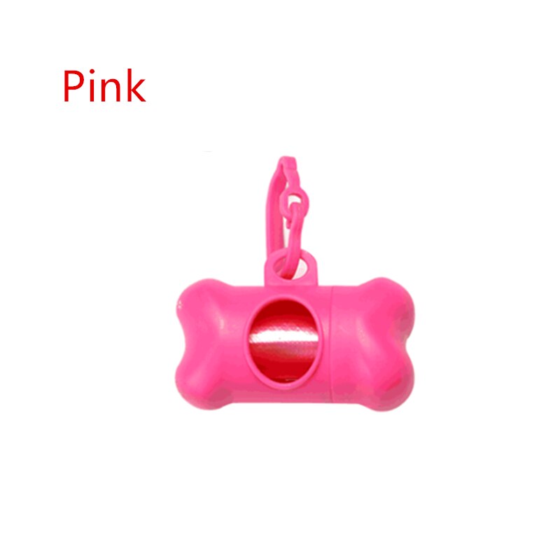 Huisdier Afvalzak Dispenser Voor Hond Afval Tas Houder Plastic Vuilniszak Dispenser Carrier Case Hond Huisdier Afval Kak Tassen: Pink