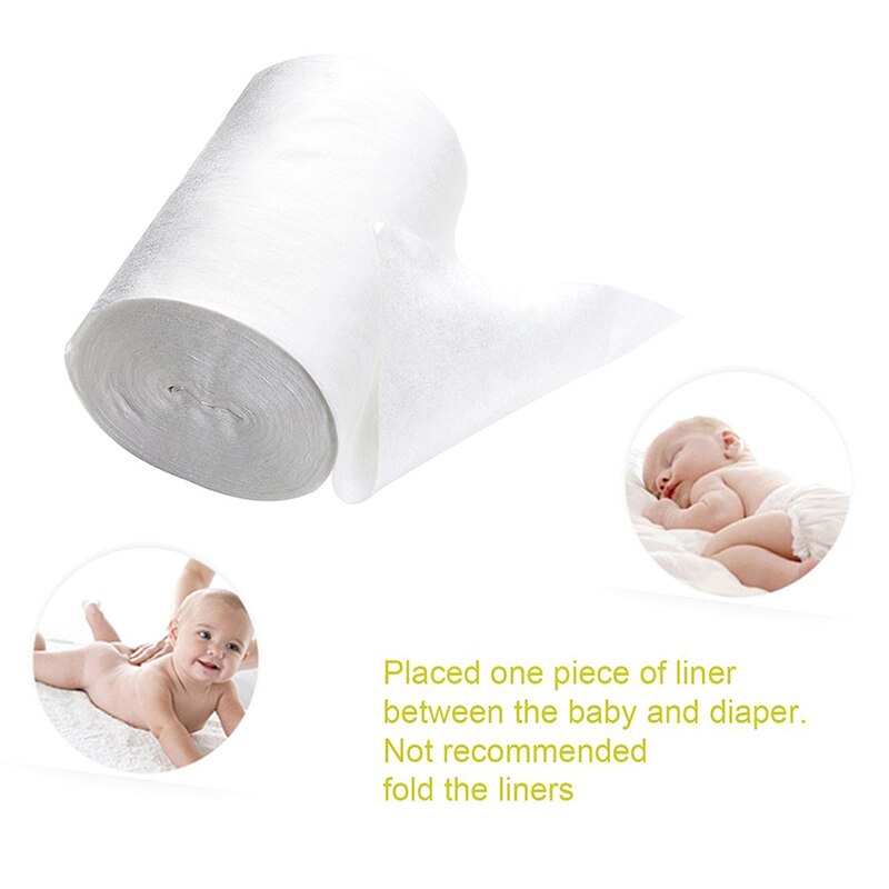 100 Sheets/Roll Baby Wegwerp Doek Nappy Luier Bamboe Liners Biologisch Afbreekbaar