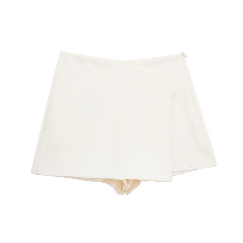 Traf shorts kvinder sommer afslappet fest nederdel shorts dame hvid khaki sort kort nederdel bukser til kvinder: L / Hvid