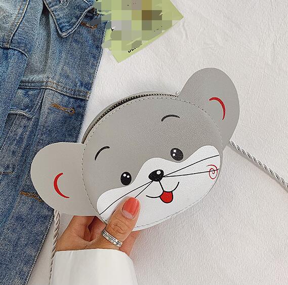 Prinzessin kinder Mini Handtaschen Baby Mädchen PU Leder Kleine Schulter Umhängetaschen Nette Katze Kinder Geldbörse Brieftasche: gray