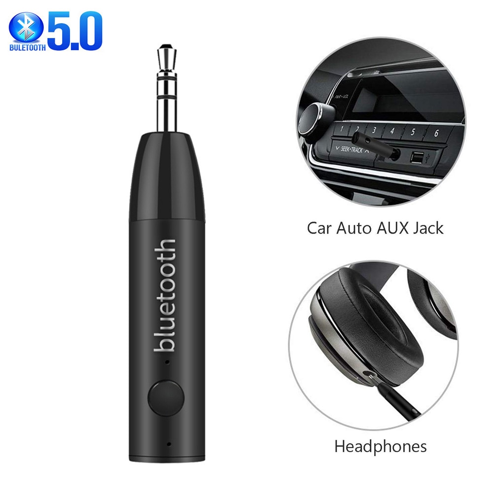 Bluetooth 5.0 Wireless Music Receiver Audio 3.5Mm Jack Aux Receiver Adapter Stereo Handsfree Car Kit Bluetooth Adapter