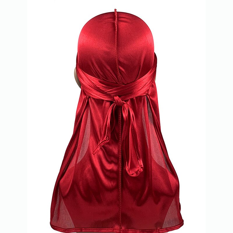 Bonnet de nuit en Satin Invisible pour femmes, accessoire de en soie, Long, plat: Bourgogne