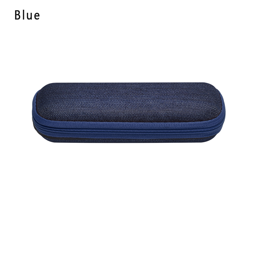 Heißer Denim Stoff Gläser Kasten Reißverschluss Sonnenbrille Schutz Widerstand Container Brillen fallen Reise Lesebrille Tragen Tasche: Ingwer