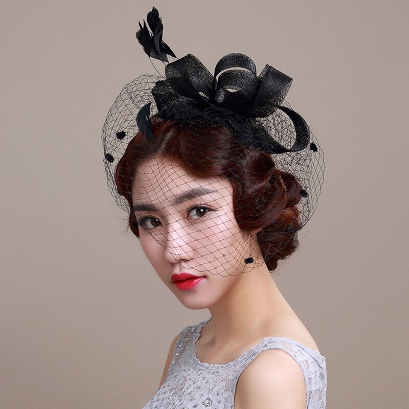 Hochzeit Hüte Für Frauen Jahrgang Netto Braut Hüte Schwarz Hochzeit Accessorie Bräute Fascinator Hochzeit Vogelkäfig Schleier Gesicht Schleier BH008