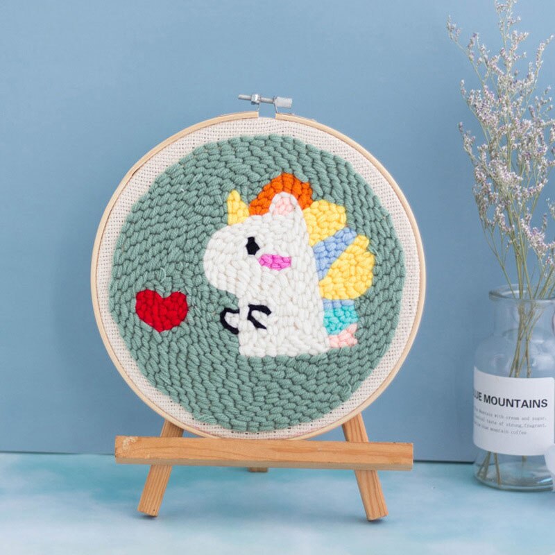 DIY Landscape Easy Punch Needle Embroidery Kit Punch Needle Cross Stitch for Beginner Handcraft Wall Painting Home Decor: 0002