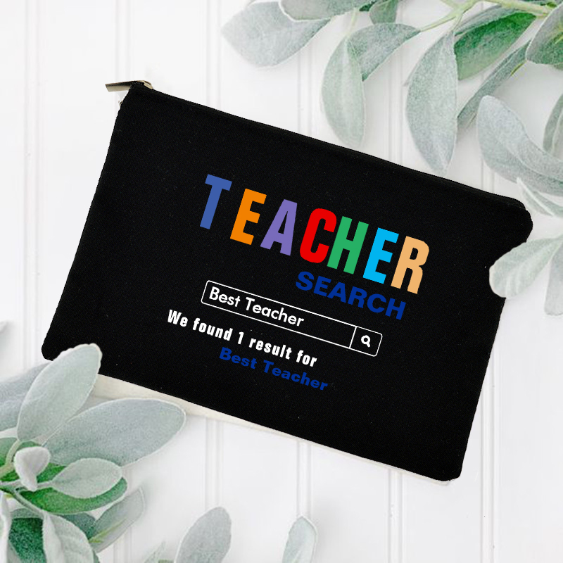 federmäppchen personalisierte Gesegnet Lehrer Tragbare Reise Organisieren Lagerung Beutel Weibliche machen-hoch Kosmetik Tasche Bleistift Tasche Geldbörse Beste Reißverschluss Schönheit fallen: Schwarz
