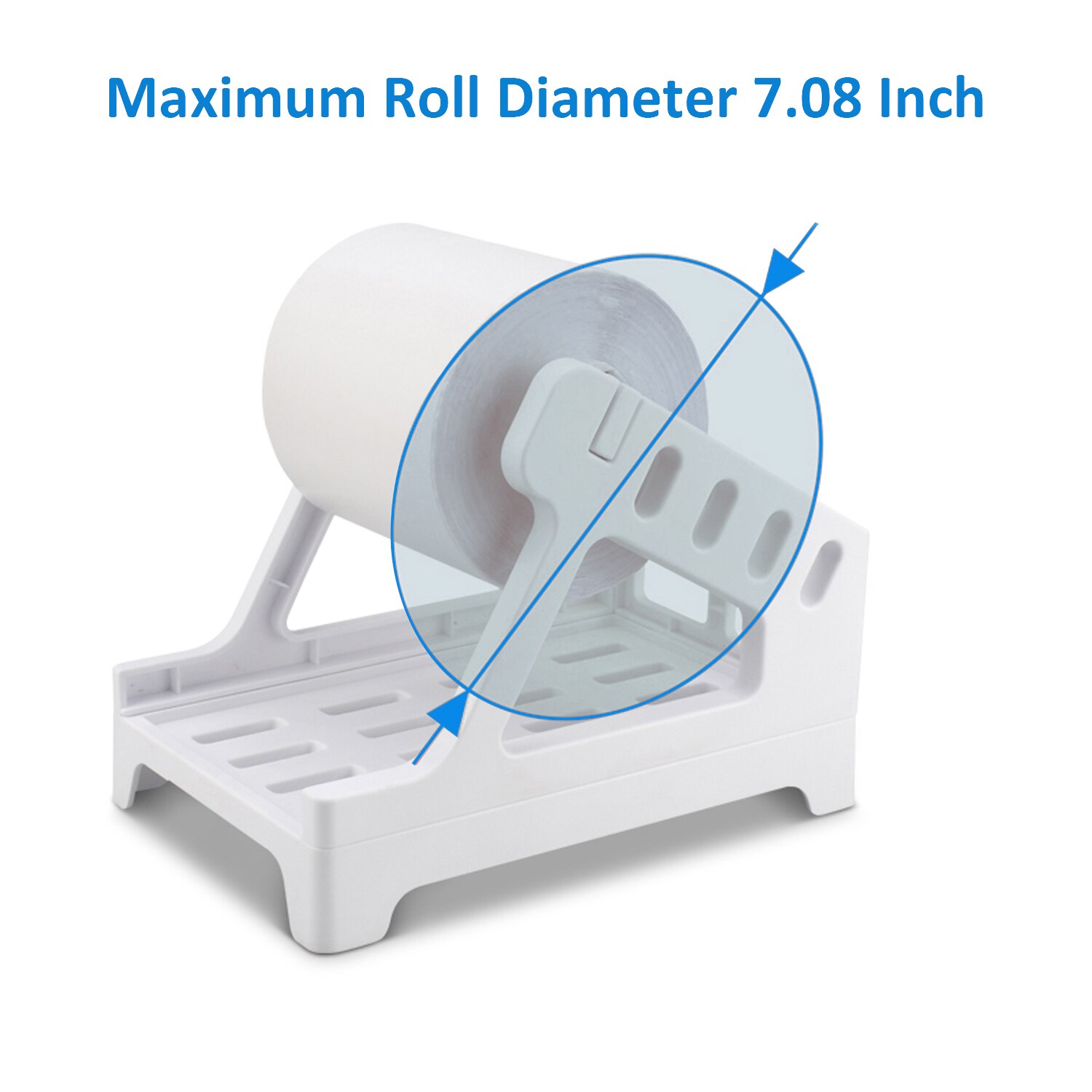 Trohestar Label Holder for Rolls and Fanfold Labels Work with Desktop Label Printer (White) label printer holder