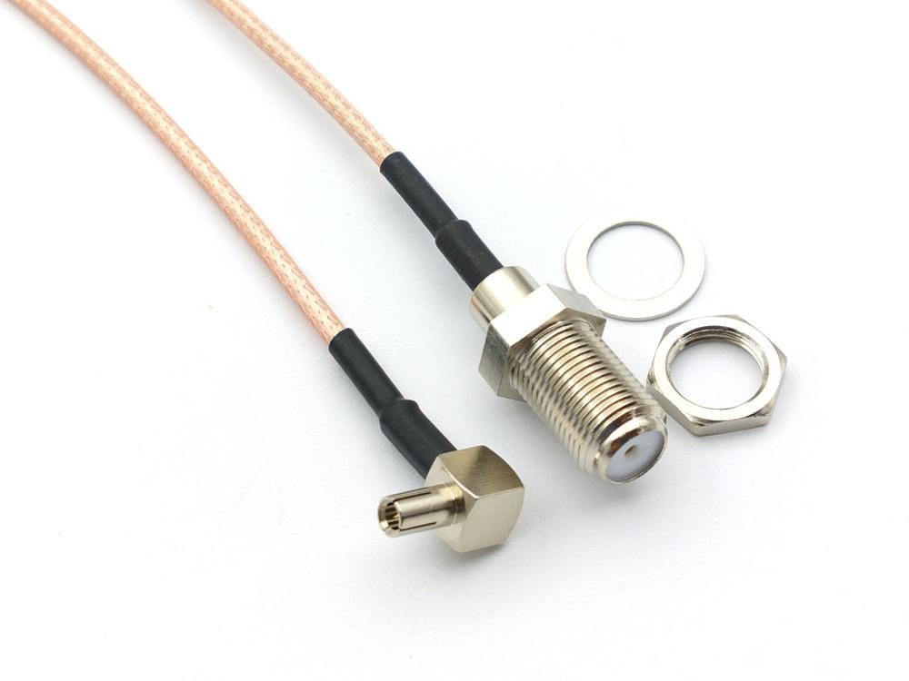 Câble d'extension prise femelle F vers prise mâle TS9, 15CM, 1 pièce