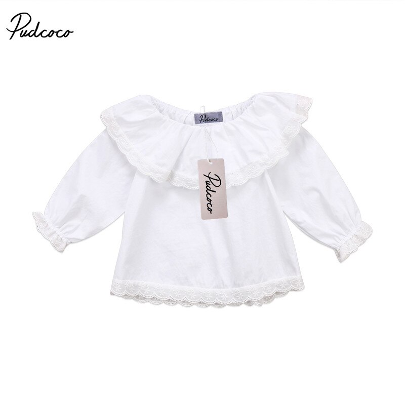 0 a 24M Nuovo Stile Appena Nato Del Bambino Vestiti Delle Ragazze A Maniche Lunghe In Pizzo Off Spalla Magliette E Camicette T-Shirt Abiti Vestiti Del Bambino 0-2T: 6m