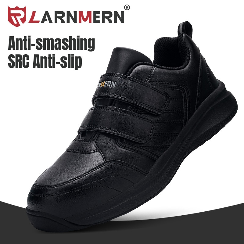LARNMERN Stahl Kappe Männer Sicherheit Schuhe Wasserdichte Koch S Anti-zerschlagen Nicht-Unterhose Klett Atmungsaktiv Arbeit Turnschuhe