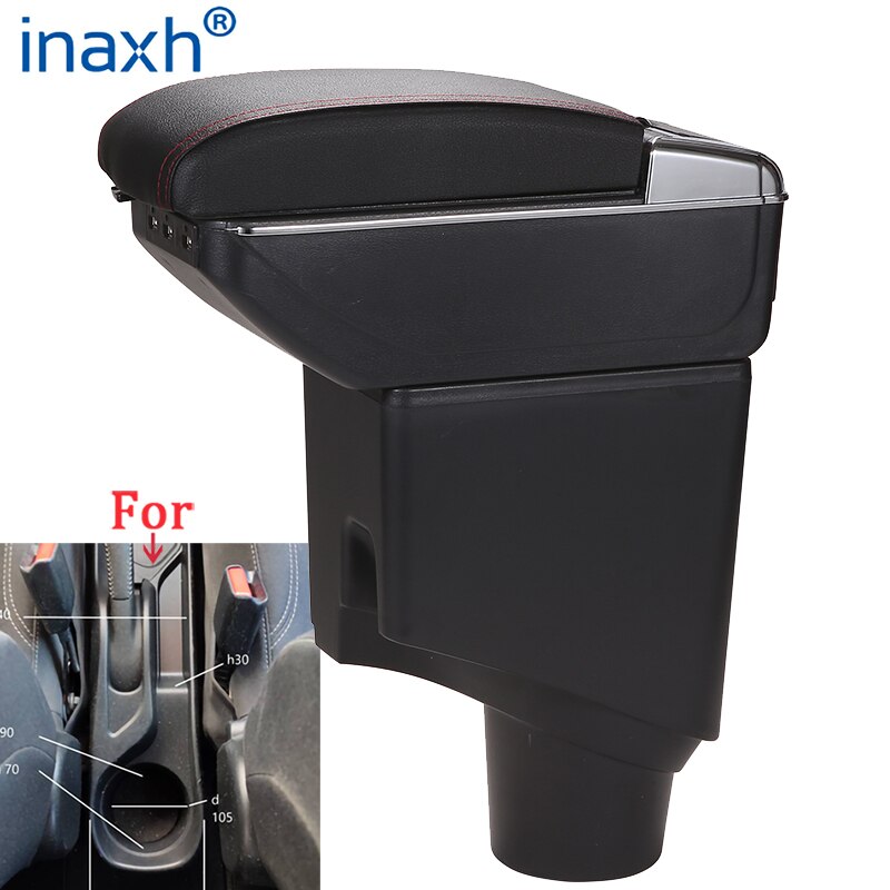 For Toyota Yaris Armrest For Toyota Yaris hybrid Car Armrest box Retrofit parts Interior Storage box USB LED