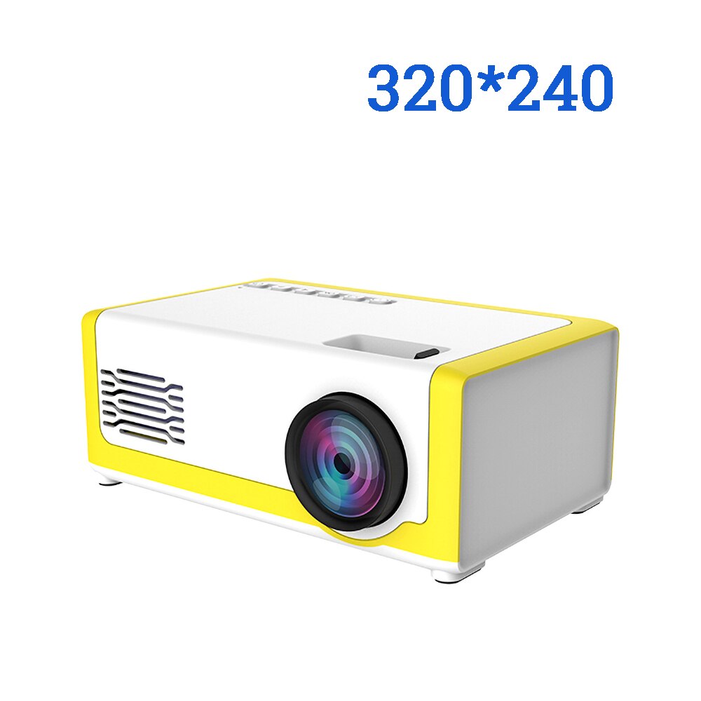 MINI Projector for Home Theater Travel TV 480x360 Pixels 1080P Protable cell projector HDMI-Compatible USB Audio Video Beamer: M1 Yellow / EU plug 