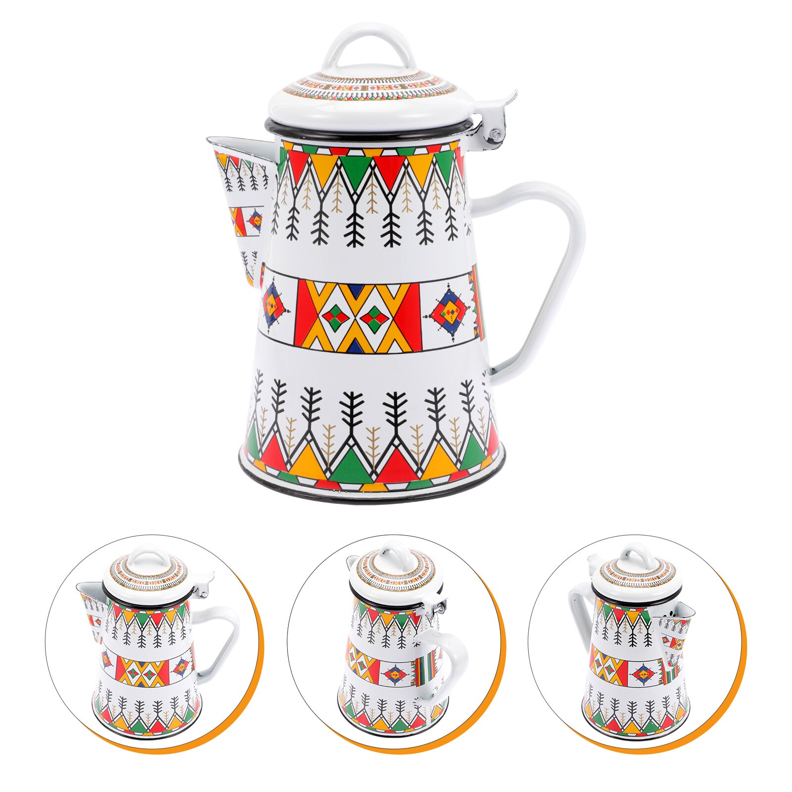 Vintage Enamel Coffee Pot Camping Coffee Pot Teapot Tea Kettle Hand Pot