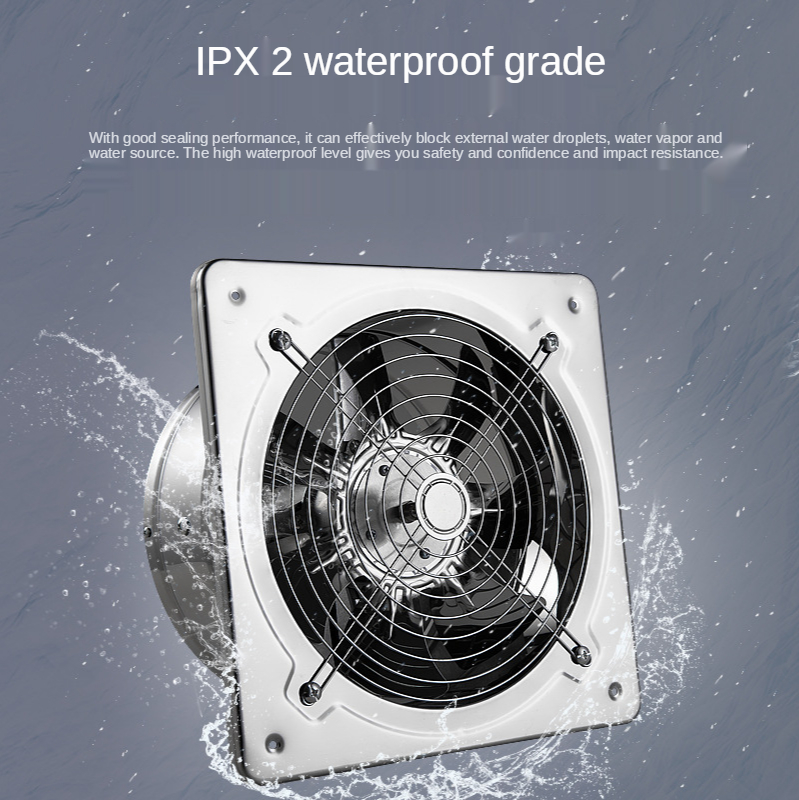 6''7''8'' Exhaust Fan Home Bathroom Toilet Kitchen Low Noise Ventilator Wall Mounted Extractor Pipe Ventilation Fan