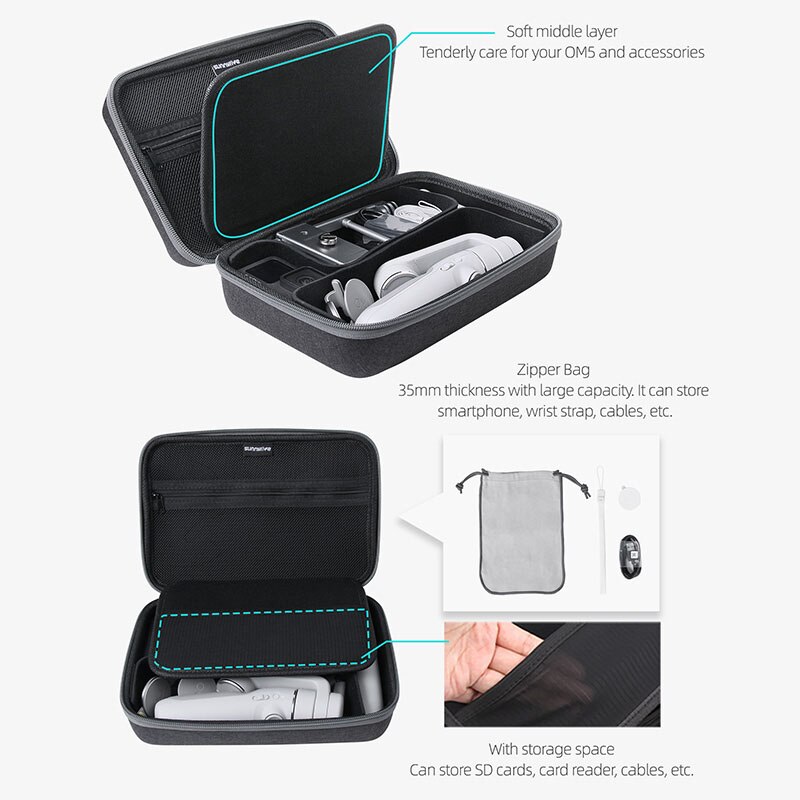 B77 custodia universale fai-da-te OM5/GoPro10/Pocket 2 accessori per borsa portatile SUNNYLIFE