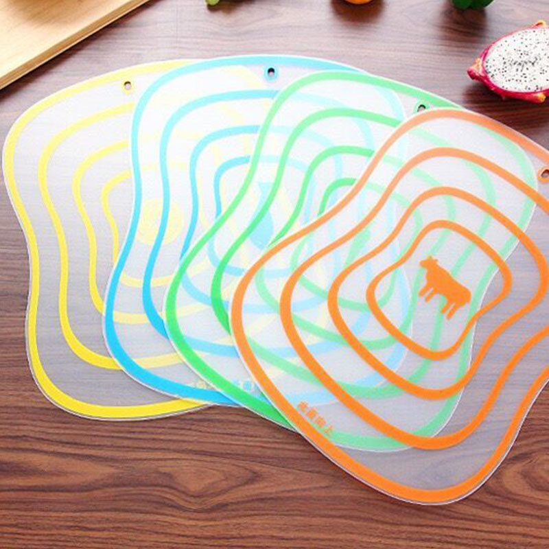 Frosted Clear Bendable Sorting Cutting Board Kitchen Cutting Board Plastic Anti-skid Kneading Panel Cutting Fruit Cutting Board