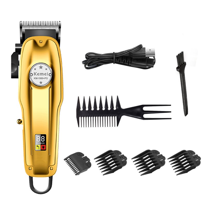 Maquinilla de cortar el pelo de barbero maquinilla eléctrica para cortar el pelo Pelo recargable de la máquina de corte de pelo inalámbrico Cable de palanca cónica