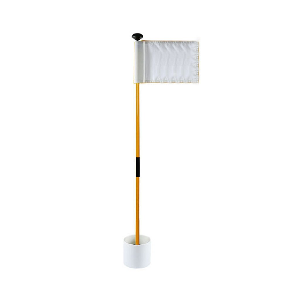 Golf flag nylon øvelse hul kop træning hjælpemidler baggård udendørs sport putting green let installere hjem haven stick: Hvid