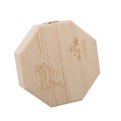 XMT-HOME Grenen Hout Thee Dienblad Voor Puer 357G Houten Opbergdoos Puer Thee Doos 1 Lagen Houten Pallet 1pc: one layer 6