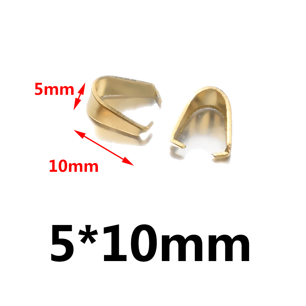 50 Stück Edelstahl-Klemmklammer-Verschluss, BüGel-beenden, Halsketten-Anhänger, Krallenverschlüsse, Melonen-Samen-Schnalle für DIY-Handwerk, Schmuckherstellung
