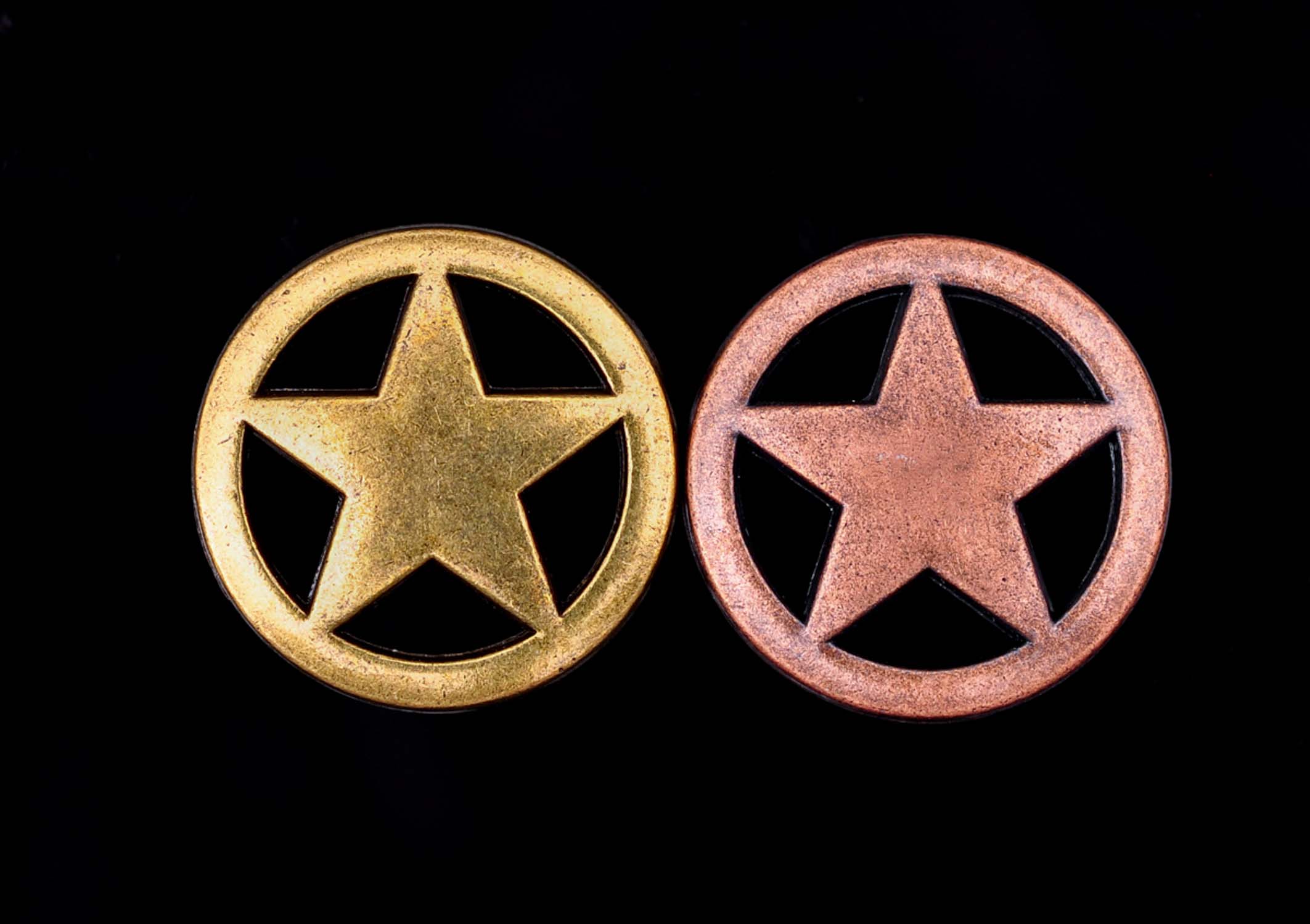 30X 19*19mm Antique Brass/Copper Western Texas Cowboy Ranger Star Conchos For Saddles Headstall Bridle Leathercraft Decor