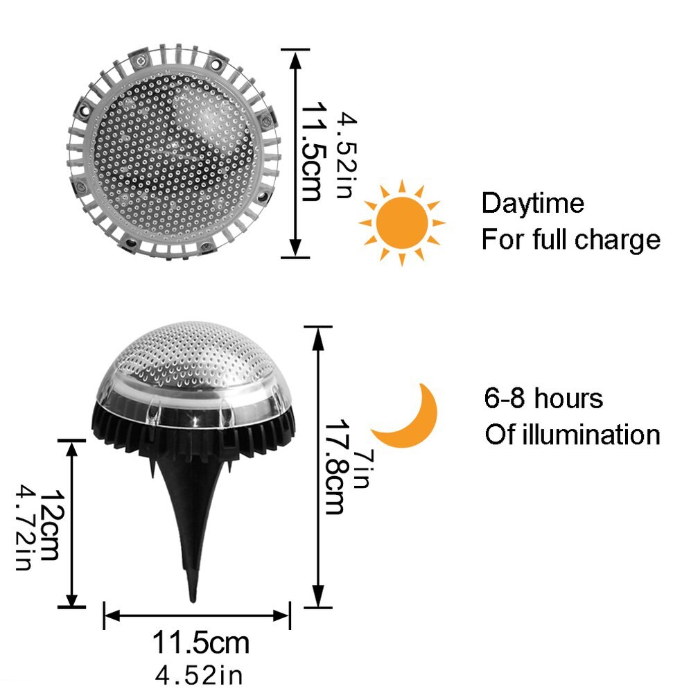 Oświetlenie ścieżki doprowadziło słoneczny krajobraz ziemi ogród podjazd lampa zewnętrzna dysku wodoodporne oświetlenie światła uliczne