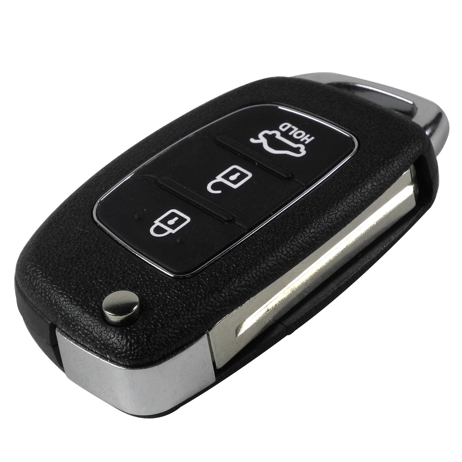 Jingyuqin-clé télécommande à 3 boutons de remplacement 3/4 boutons, housse de protection pour voiture Hyundai IX35 i20, lame non gravée: 3b / hy20