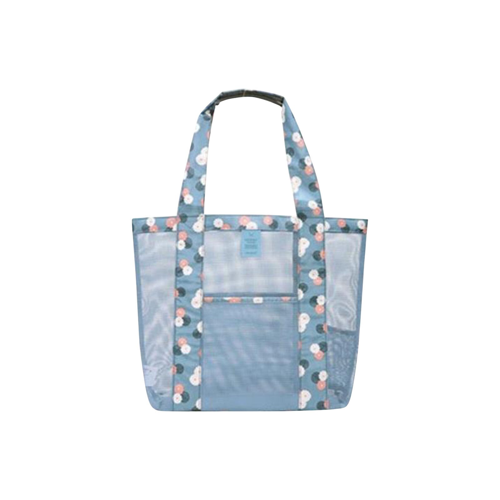 Zomer Outdoor Reizen Opbergtas Strand Netto Tas Een Schouder Grote Capaciteit Strandtas Draagbare Oversized Gedrukt Mesh tas: A