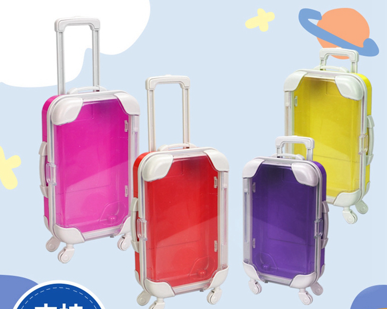 Dollhouse Miniature Scene Decoration Mini Simulation Suitcase For Small Luggage Doll Accessories Toys