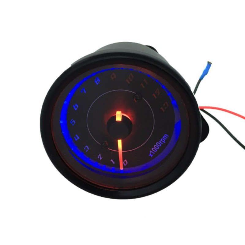 Motorcycle Tachometer Meter LED Backlight Gauge Rev Counter 12V Auto Tacho Meter Pointer 0-13000 RPM Universal Refit Accessories