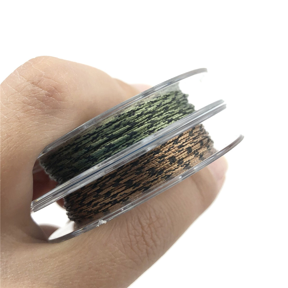 Líder de pesca de carpa, hilo de pescar de plomo, 10m, verde, marrón, 35lb/45lb